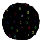 Numbers, Math, Keyboard Large 18  Premium Flano Round Cushions