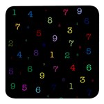 Numbers, Math, Keyboard Square Glass Fridge Magnet (4 pack)