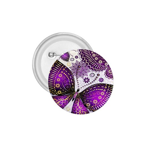 Purple Butterflies, Abstract, Floral, Flowers 1.75  Buttons from ArtsNow.com Front