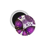 Purple Butterflies, Abstract, Floral, Flowers 1.75  Magnets