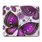 Purple Butterflies, Abstract, Floral, Flowers Large Mousepad