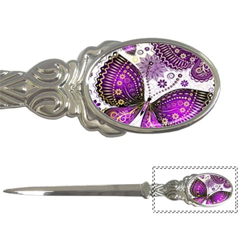 Purple Butterflies, Abstract, Floral, Flowers Letter Opener from ArtsNow.com Front