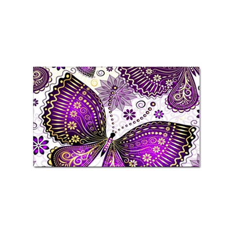 Purple Butterflies, Abstract, Floral, Flowers Sticker (Rectangular) from ArtsNow.com Front