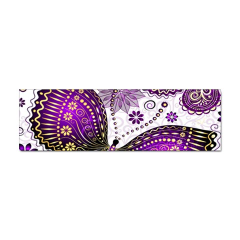 Purple Butterflies, Abstract, Floral, Flowers Sticker (Bumper) from ArtsNow.com Front