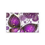 Purple Butterflies, Abstract, Floral, Flowers Sticker Rectangular (10 pack)