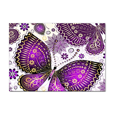 Purple Butterflies, Abstract, Floral, Flowers Sticker A4 (10 pack) from ArtsNow.com Front