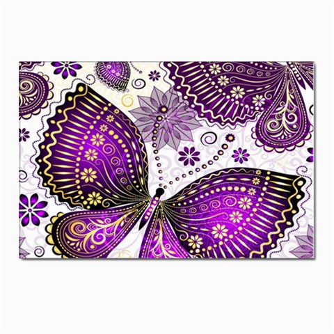 Purple Butterflies, Abstract, Floral, Flowers Postcard 4 x 6  (Pkg of 10) from ArtsNow.com Front