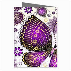 Purple Butterflies, Abstract, Floral, Flowers Greeting Card from ArtsNow.com Right