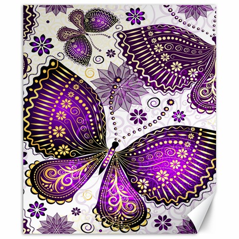 Purple Butterflies, Abstract, Floral, Flowers Canvas 8  x 10  from ArtsNow.com 8.15 x9.66  Canvas - 1