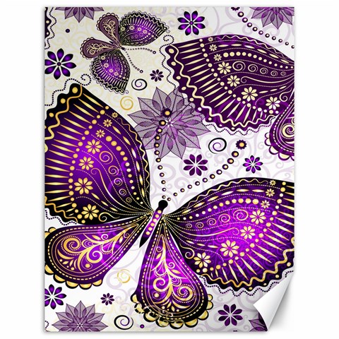 Purple Butterflies, Abstract, Floral, Flowers Canvas 12  x 16  from ArtsNow.com 11.86 x15.41  Canvas - 1