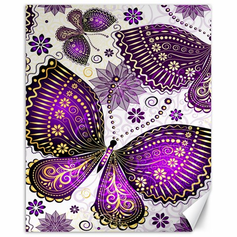 Purple Butterflies, Abstract, Floral, Flowers Canvas 16  x 20  from ArtsNow.com 15.75 x19.29  Canvas - 1