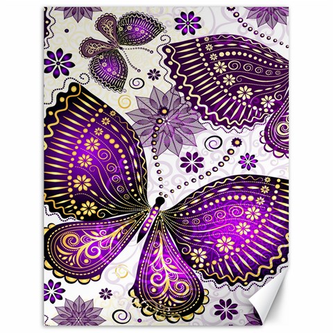 Purple Butterflies, Abstract, Floral, Flowers Canvas 18  x 24  from ArtsNow.com 17.8 x23.08  Canvas - 1