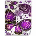 Purple Butterflies, Abstract, Floral, Flowers Canvas 36  x 48 