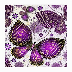 Purple Butterflies, Abstract, Floral, Flowers Medium Glasses Cloth (2 Sides) from ArtsNow.com Front