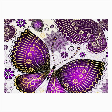 Purple Butterflies, Abstract, Floral, Flowers Large Glasses Cloth from ArtsNow.com Front