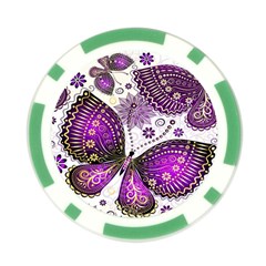 Purple Butterflies, Abstract, Floral, Flowers Poker Chip Card Guard from ArtsNow.com Front