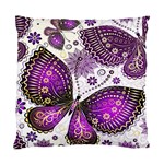 Purple Butterflies, Abstract, Floral, Flowers Standard Cushion Case (One Side)