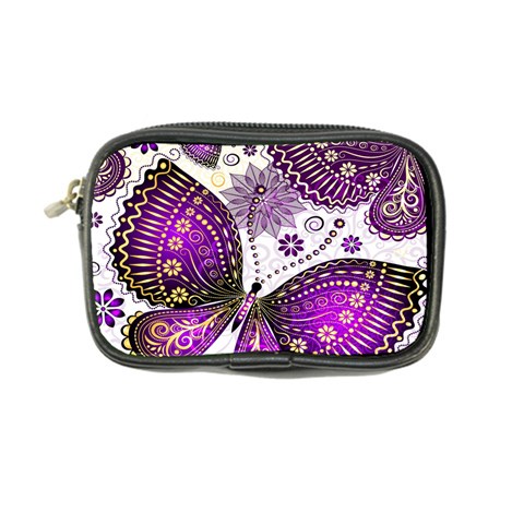 Purple Butterflies, Abstract, Floral, Flowers Coin Purse from ArtsNow.com Front