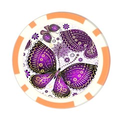 Purple Butterflies, Abstract, Floral, Flowers Poker Chip Card Guard (10 pack) from ArtsNow.com Back