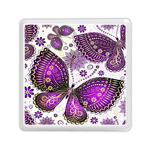 Purple Butterflies, Abstract, Floral, Flowers Memory Card Reader (Square) from ArtsNow.com Front