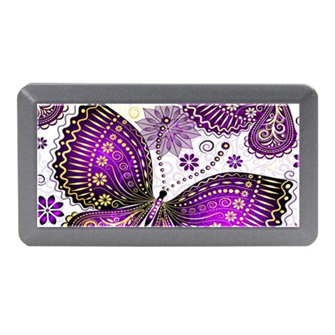 Purple Butterflies, Abstract, Floral, Flowers Memory Card Reader (Mini) from ArtsNow.com Front