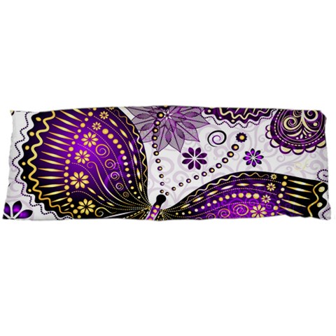 Purple Butterflies, Abstract, Floral, Flowers Body Pillow Case (Dakimakura) from ArtsNow.com Body Pillow Case