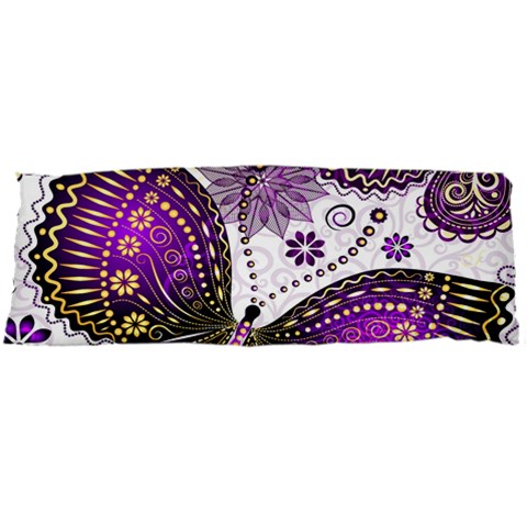 Purple Butterflies, Abstract, Floral, Flowers Body Pillow Case Dakimakura (Two Sides) from ArtsNow.com Back