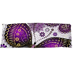 Purple Butterflies, Abstract, Floral, Flowers Body Pillow Case Dakimakura (Two Sides) from ArtsNow.com Back