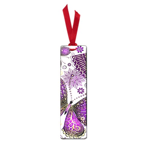 Purple Butterflies, Abstract, Floral, Flowers Small Book Marks from ArtsNow.com Front