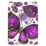 Purple Butterflies, Abstract, Floral, Flowers Removable Flap Cover (L)