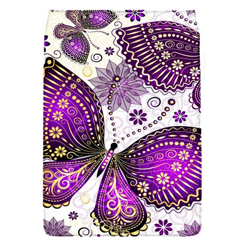 Purple Butterflies, Abstract, Floral, Flowers Removable Flap Cover (S) from ArtsNow.com Front