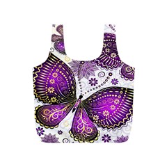 Purple Butterflies, Abstract, Floral, Flowers Full Print Recycle Bag (S) from ArtsNow.com Front