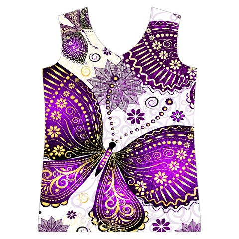 Purple Butterflies, Abstract, Floral, Flowers Women s Basketball Tank Top from ArtsNow.com Front