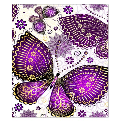 Purple Butterflies, Abstract, Floral, Flowers Duvet Cover Double Side (California King Size) from ArtsNow.com Back