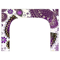 Purple Butterflies, Abstract, Floral, Flowers Toiletries Pouch from ArtsNow.com Front