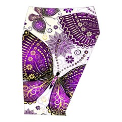 Purple Butterflies, Abstract, Floral, Flowers Midi Wrap Pencil Skirt from ArtsNow.com  Front Right 