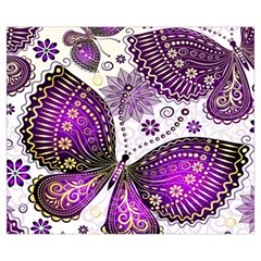 Purple Butterflies, Abstract, Floral, Flowers Medium Tote Bag from ArtsNow.com Back