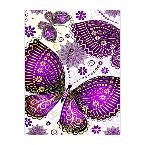 Purple Butterflies, Abstract, Floral, Flowers Medium Tapestry from ArtsNow.com Front