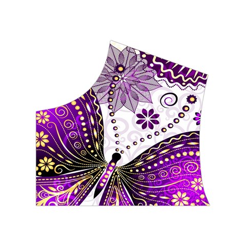 Purple Butterflies, Abstract, Floral, Flowers Women s Button Up Vest from ArtsNow.com Top Left