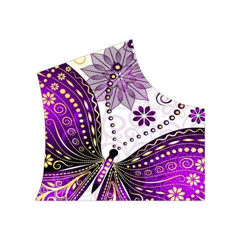 Purple Butterflies, Abstract, Floral, Flowers Women s Button Up Vest from ArtsNow.com Top Right