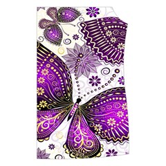 Purple Butterflies, Abstract, Floral, Flowers Women s Button Up Vest from ArtsNow.com Front Left