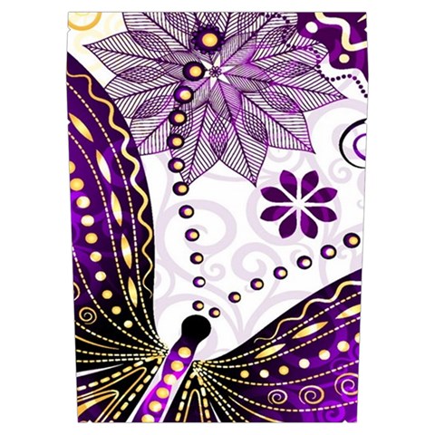 Purple Butterflies, Abstract, Floral, Flowers Everyday Shoulder Bag with Pouch Bag from ArtsNow.com Left Pocket