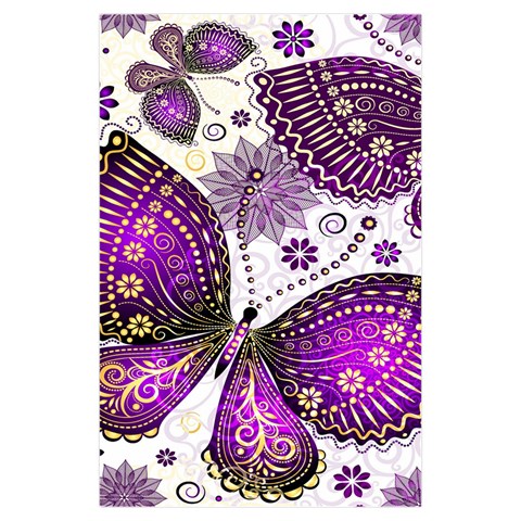 Purple Butterflies, Abstract, Floral, Flowers Kids  Hooded Rain Ponchos from ArtsNow.com Front