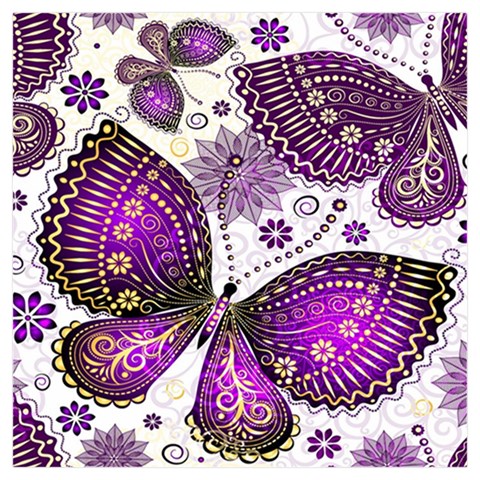 Purple Butterflies, Abstract, Floral, Flowers Kids  Hooded Rain Ponchos from ArtsNow.com Inside 1