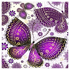 Purple Butterflies, Abstract, Floral, Flowers Kids  Hooded Rain Ponchos from ArtsNow.com Inside 1