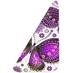 Purple Butterflies, Abstract, Floral, Flowers Belt Pouch Bag (Large) from ArtsNow.com Front Left