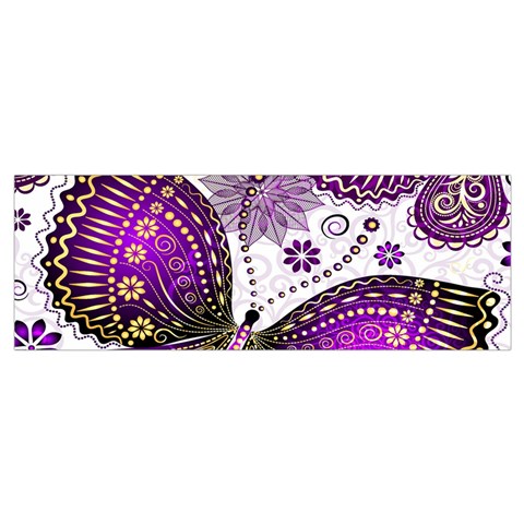 Purple Butterflies, Abstract, Floral, Flowers Wristlet Pouch Bag (Small) from ArtsNow.com Bottom