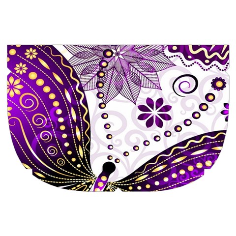 Purple Butterflies, Abstract, Floral, Flowers Make Up Case (Small) from ArtsNow.com Side Right