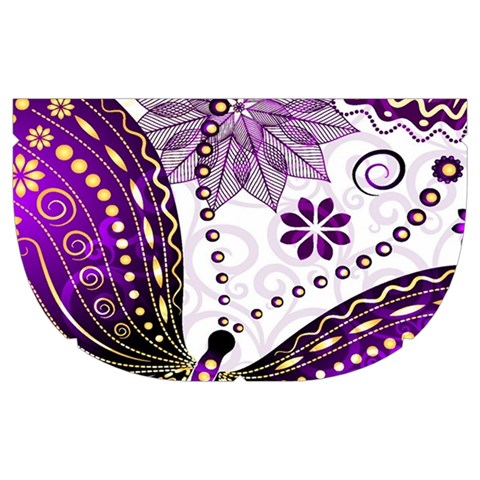 Purple Butterflies, Abstract, Floral, Flowers Make Up Case (Medium) from ArtsNow.com Side Left