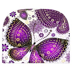 Purple Butterflies, Abstract, Floral, Flowers Make Up Case (Large) from ArtsNow.com Front